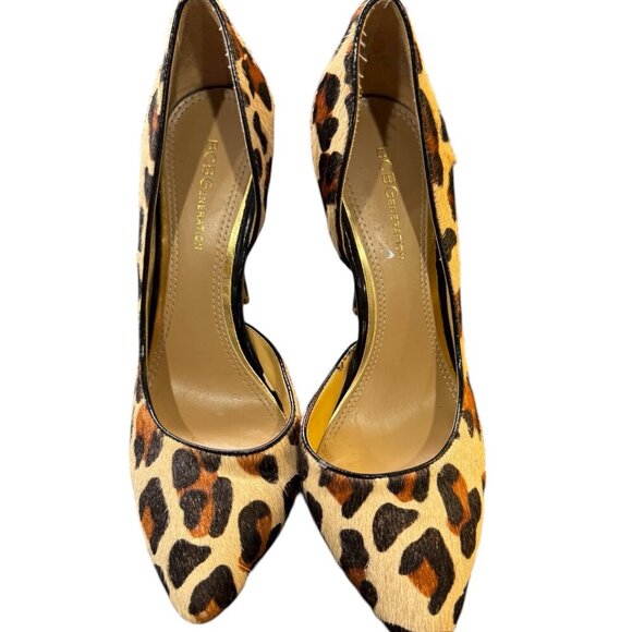 BCBGeneration Cheetah Print Pumps Size 6.5 Animal Print Heels - Picture 1 of 5